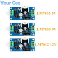 LM7805 LM7809 LM7812 DC/AC 5V 9V 12V Three Terminal Voltage Regulator Power Supply Module Output Max 1.2A