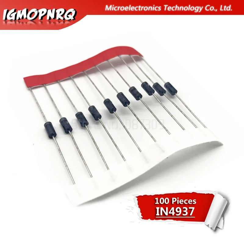 100PCS IN4937 1N4937 DO-41 Fast Switching Rectifier Diode 1A 600V