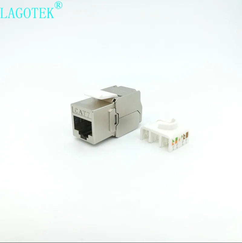 12/24pcs RJ45 Keystone Cat7 Cat6A Shielded FTP Zinc Alloy Module Network Keystone Jack Connector Adapter 10GB Network