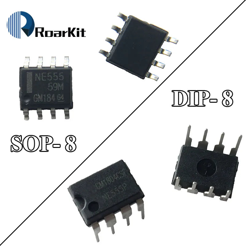 10/20/30PCS New NE555 NE555P NE555N 555 Timers DIP-8 8 Pin DIP Sockets /SOP-8 SMD NE555DR IC