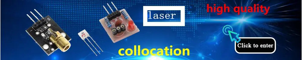 1PCS  KY-008 650nm Laser sensor Module 6mm 5V 5mW Red Laser Dot Diode Copper Head for arduino DIY Kit