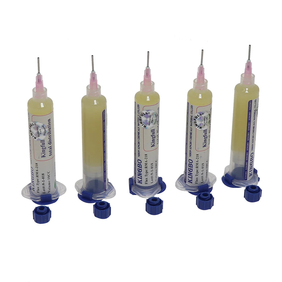 KINGBO RMA-218 10cc Solder Flux Soldering Iron Welding Flux Consumer Electronics Repair Solder Paste For Phone LED BGA SMD PGA