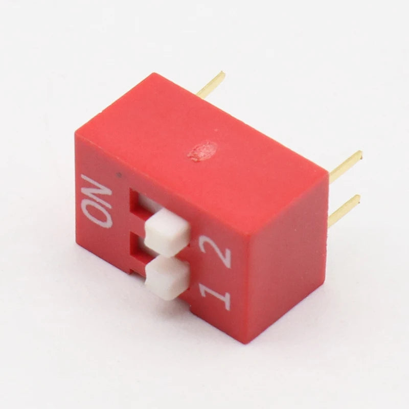 10Pcs Slide Type Switch Module 2.54mm 2 Position Way DIP Red Pitch