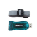 1PCS USBasp USB ISP 5V AVR Programmer USB ATMEGA8 ATMEGA128 with shell +1PCS 10PIN Wire Support Win7 64Bit