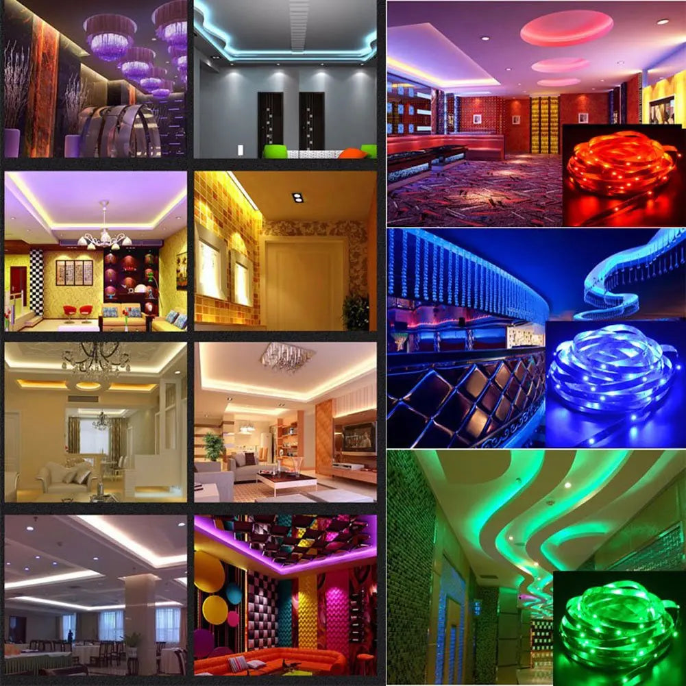 LED Strip 5050 DC 12V 24V RGB Warm White 5 Meter Waterproof Flexible Light Stripe 60LED/MLed Tape Luces Lamp Ribbon Tv Backlight