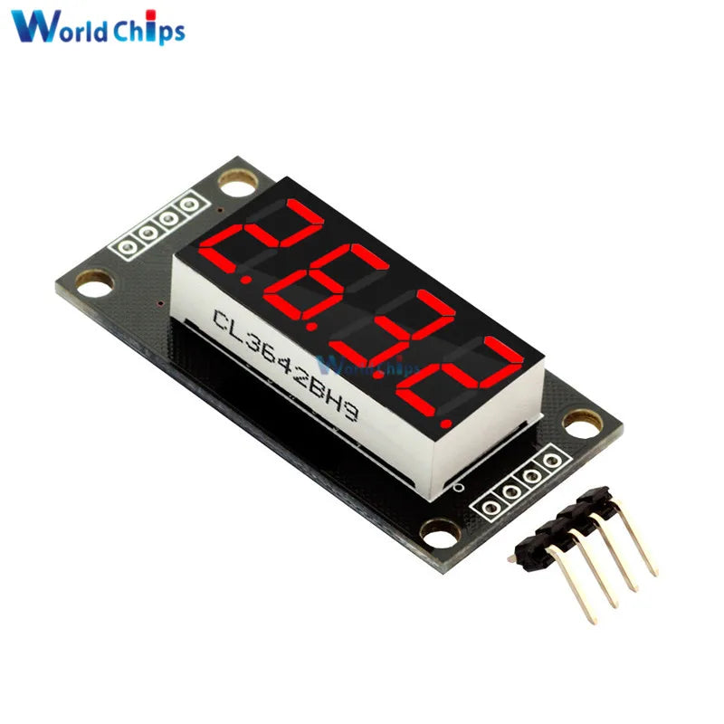 0.36 Inch 0.36" 4-Digit Red/Green/Yellow/Blue/White LED Display Tube Decimal 7 Segments TM1637 Module For Arduino size 30x14mm