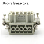 HDC-HE Heavy Duty Connector 4/6/10/16/24 Core Pin  Male Core and Female Core Connector 16A500v Aviation WaterprooPlug  Connector