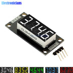 0.36 Inch 0.36" 4/6-Digit Red/Green/Yellow/Blue/White LED Digital Display Tube Decimal 7 Segments TM1637 Module For Arduino