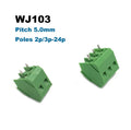 5/10Pcs Pitch 5.0mm 2P 3P Screw PCB Terminal Block Connector Straight Pin WJ103 Wire Cable Morsettiera 300V 15A 2.5mm2