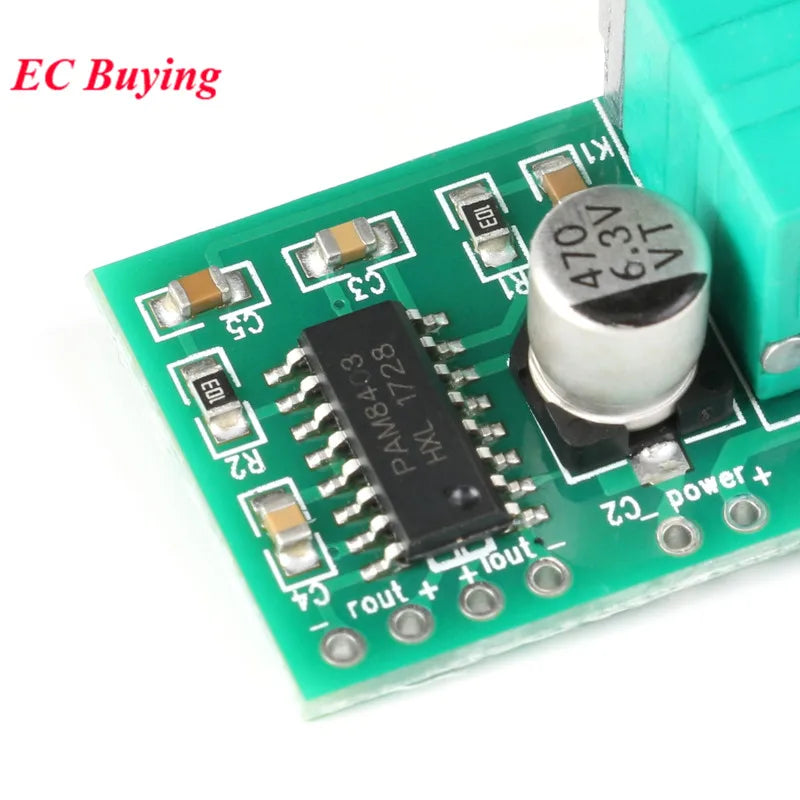 5Pcs/1pc PAM8403 Amplifier Board Mini 5V 8403 Digital Power Audio Amp Module 2 Channel 3W Volume Control USB Power Supply