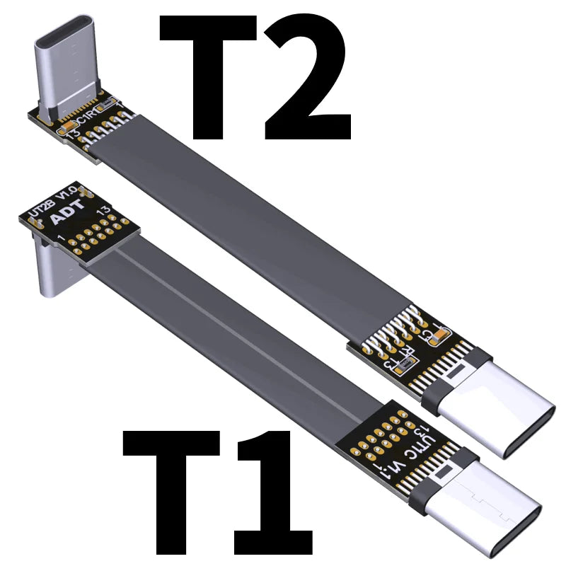 FPV USB3.1 Type-C USB-C FPC Ribbon Extension cable Multicopter Aerial Photography male/male flat cable Gen2 3CM 5CM 10CM 1M 2M