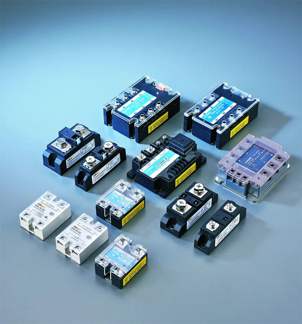 Three-Phase Motor Reversing Control Module SSR 10A-100A 32VDC Control 24-480VAC CE DC Forward & Reverse Solid State Relay