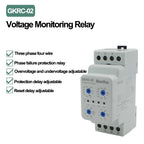 Device Relay AC GKRC-02 Phase Failure Protection Relay With Low Power Three Phase Four Wire Sealed Voltage Monitoring Relay