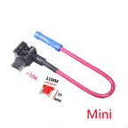 12V Fuse Holder Add-a-circuit TAP Adapter Micro Mini Standard ATM APM Blade Auto Fuse with 10A Blade Car Fuse with holder