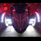 2x Dual Color LED flex Fender Channel Strip Red White Can Am Spyder f3s ryker dual color 3528 Orange LED strip Light