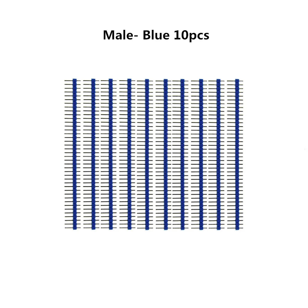 10pcs 40 Pin 1x40 Single Row Male and Female 2.54 Breakable Pin Header PCB JST Connector Strip for arduino DIY Kit