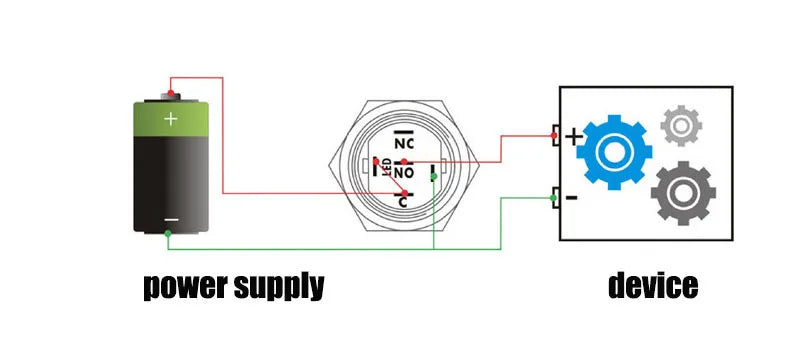 Metal Button Switch 12/16/19/22mm Car Engine Power Switch 3V 5v 12v 24v 220v LDE Light Momentary Self-locking Waterproof Button