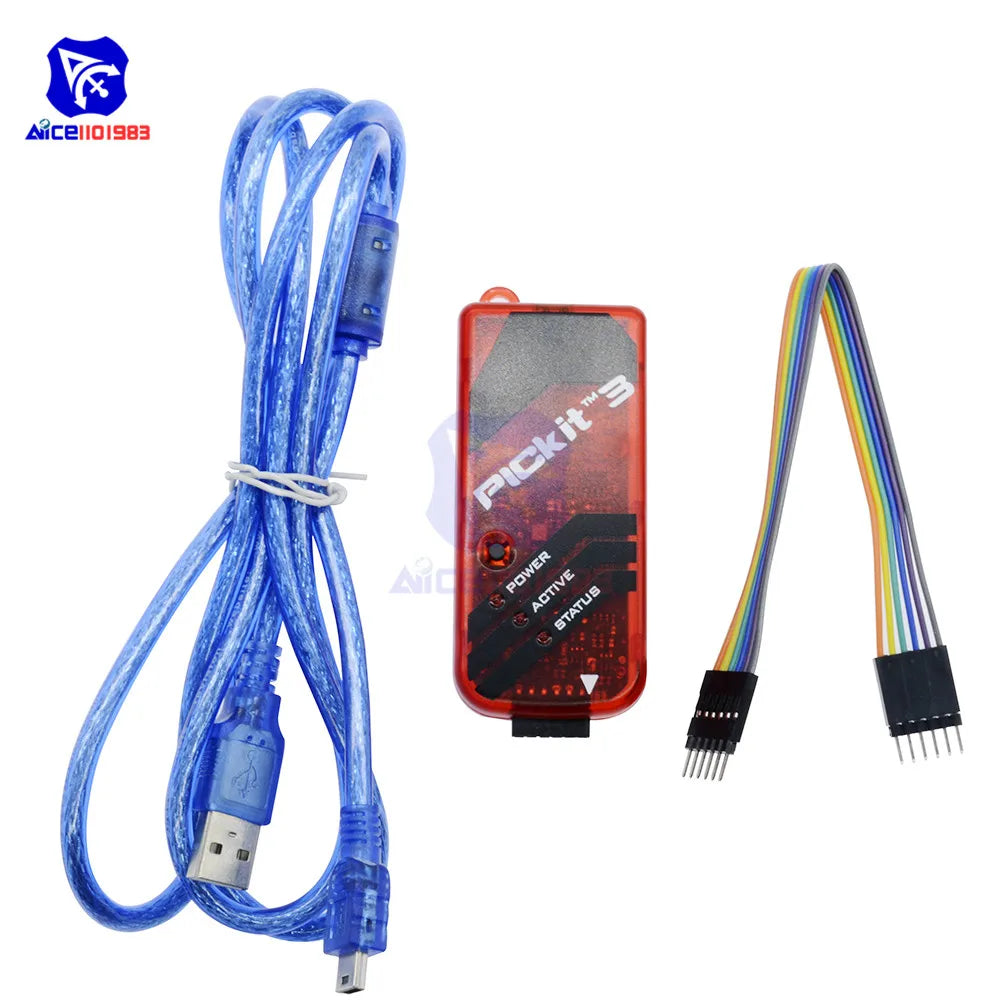 diymore PICkit3 Electronic Chips Emulator MPLAB PICkit 3 PIC Microcontroller Chip in-Circuit Debugger Programmer Emluator