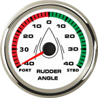 12V/24V STBD PORT Rudder Angle Meter 85mm Rudder Angle Indicator with 0-190 ohm Rudder Angle Sensor 7 Color Backlight Customized