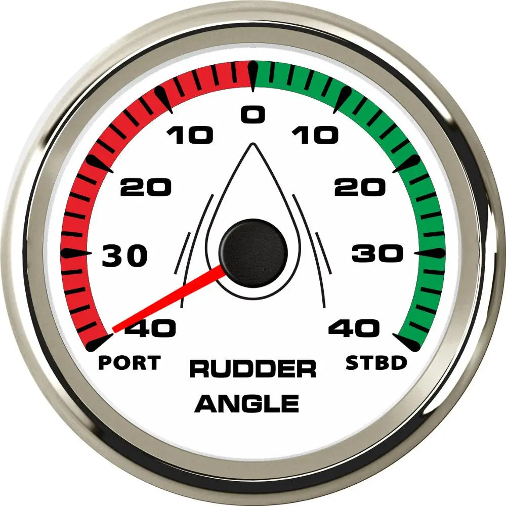 12V/24V STBD PORT Rudder Angle Meter 85mm Rudder Angle Indicator with 0-190 ohm Rudder Angle Sensor 7 Color Backlight Customized
