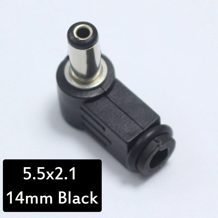 2PCS Male DC Power Plug Connector Angle 90 Degree L Shaped Plastic 5.5*2.5 5.5*2.1 4.8*1.7 4.0*1.7 3.5*1.35 3.5*1.1 2.5*0.7mm