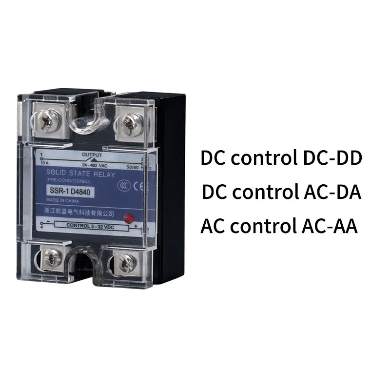 SSR-10DD 25DD 40DD 80A 100A SSR Single Phase DC Control DC 3-32VDC To 220VDC 600V 10A 25A 40A DD Solid State Relay