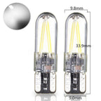 2pcs LED T10 W5W COB LED CANBUS Silica Bright Glass License Light Bulbs 194 168 DC 12v White Bulbs Car Clearance Lights Bulbs