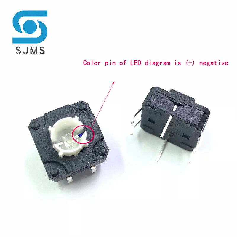 1set A14 cap 5 way direction Combination switch with Arrow OK button 12*12*7.3mm DIP with light Micro Tactile Button switch