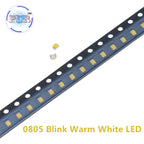 100pcs 0805 Flash LED SMD Diodes White RED Blue Green Yellow Orange RGB PLR Emitting Alto Brilho 0805 Blink Color Change