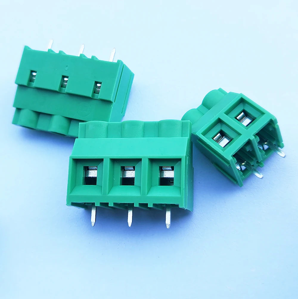 50pcs 2P 3P 300V/30A 22-10AWG 6.35/7.62/9.5mm 7620-7.62 635-6.35 950-9.5 Reputed CE UL PCB Screw Wire Terminal Block Connector