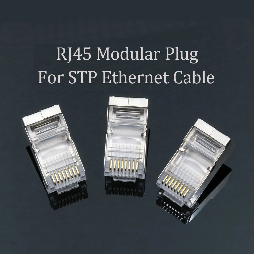 Xintylink RJ45 CAT6 Connector SFTP FTP STP Ethernet Cable Plug CAT5E CAT5 RG RJ 45 Network CAT 6 Metal Shielded Jack LAN 50U/6U