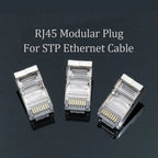 Xintylink RJ45 CAT6 Connector SFTP FTP STP Ethernet Cable Plug CAT5E CAT5 RG RJ 45 Network CAT 6 Metal Shielded Jack LAN 50U/6U