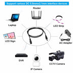 0.5-10m DC Power Cable 20 22AWG 5.5 2.1mm Male Female Plug DC Cable 12V Jack Extension Cord For CCTV Camera Connector Adapter