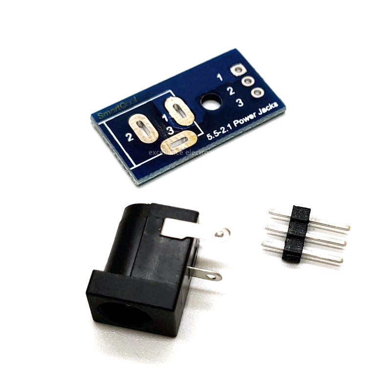 2/5PCS 5.5x2.1mm Power Jacks DC005 To DIP Adapter Circuit Board DC Power Socket Breadboard Interface Test Conversion Board