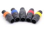 10PCS Speaker Powercon connector NL4FX Speakon 4 Pole Plug Male Professional audio power plug Red&Blue