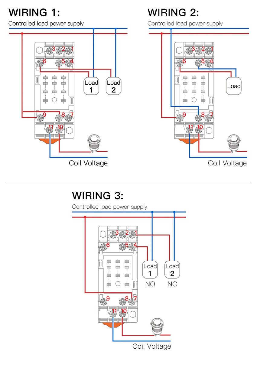 Relay MY4P HH54P MY4NJ Coil General DPDT Micro Mini Electromagnetic Relay Switch with Socket Base LED AC 110V 220V DC 12V 24V