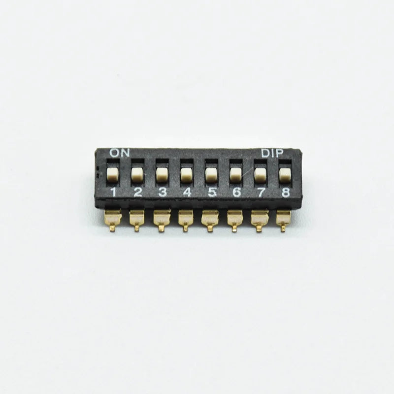 5pcs  KM-2P/3P/4P 5P 6P/8P 2.54mm chip DIP switch  gold-plated feet black SMD chip
