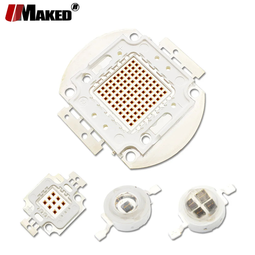 Infrared High Power LED Chips IR 730-850-940nm 3W 5W 10 20 30 50W 100W Emitter Diode COB Integrated Matrix CCTV LED Light Beads