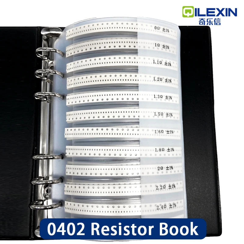 Resistor Kit SMD Book 0805 Resistor Assortment Kit 0201 0402 0603 1206 1% FR-07 170 Values 400 Values 0R-10M Smd DIY Sample Book