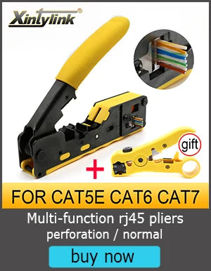 Xintylink RJ45 CAT6 Connector SFTP FTP STP Ethernet Cable Plug CAT5E CAT5 RG RJ 45 Network CAT 6 Metal Shielded Jack LAN 50U/6U
