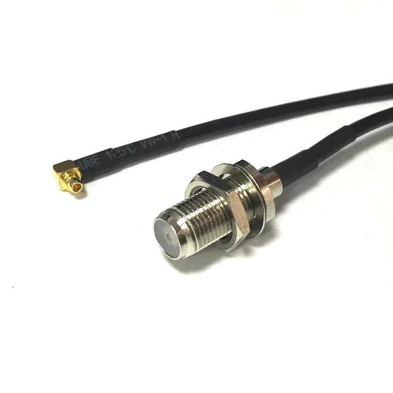 New F Male Female Jack Switch MMCX  Male Plug Right  Angle  RF Coax Cable RG174  Wholesale  Cabl Adapter