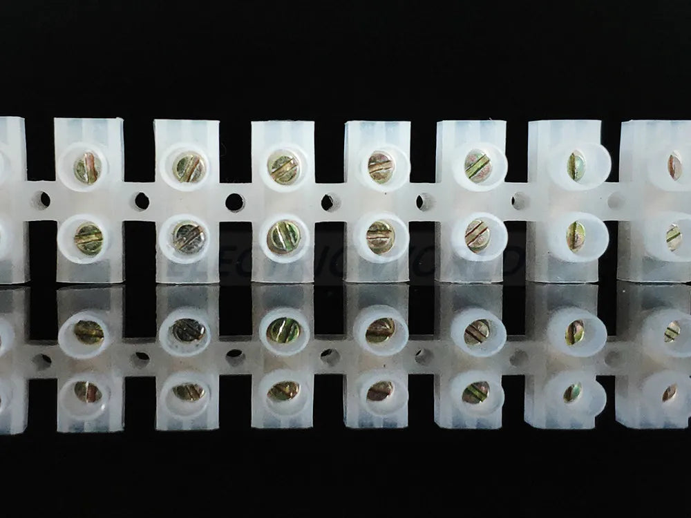 Plastic Terminal Block Wire Connector 5A 10A Dual Row 12 Positions Screw Terminal Block Cable Connector Electric Barrier Strip