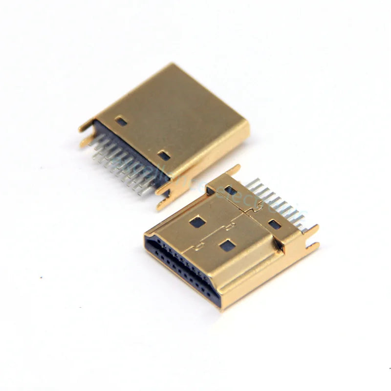 5/10Pcs 19Pin SMD HDMI Socket Vertical Right Angle HD Interface Surface Mount PCB Receptacle Connector for Repair