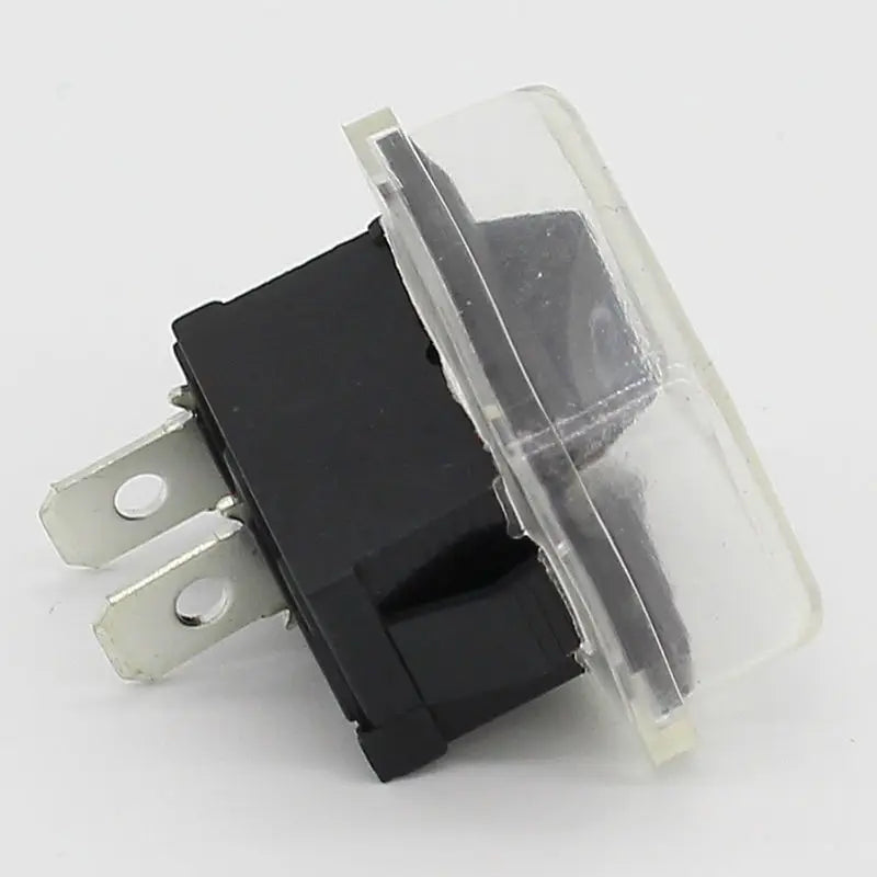 5Pcs/Lot Black Push Button Mini Switch 6A-10A 110V 250V 2Pin Snap-in On/Off Rocker Switch 21MM*15MM with Waterproof Cover Black