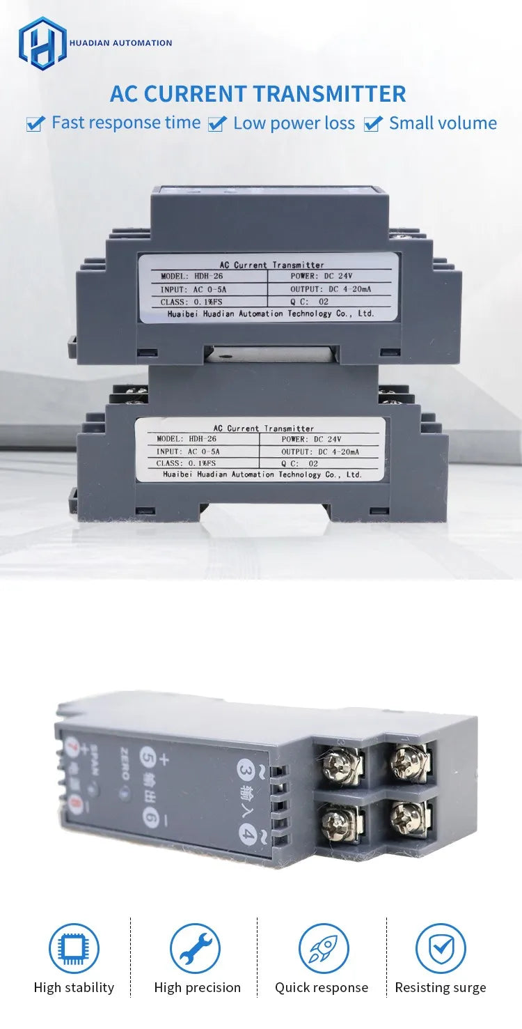 single phase AC current transducer / 0-5A / 4-20mA isolated modules / 0-10A voltage transducer