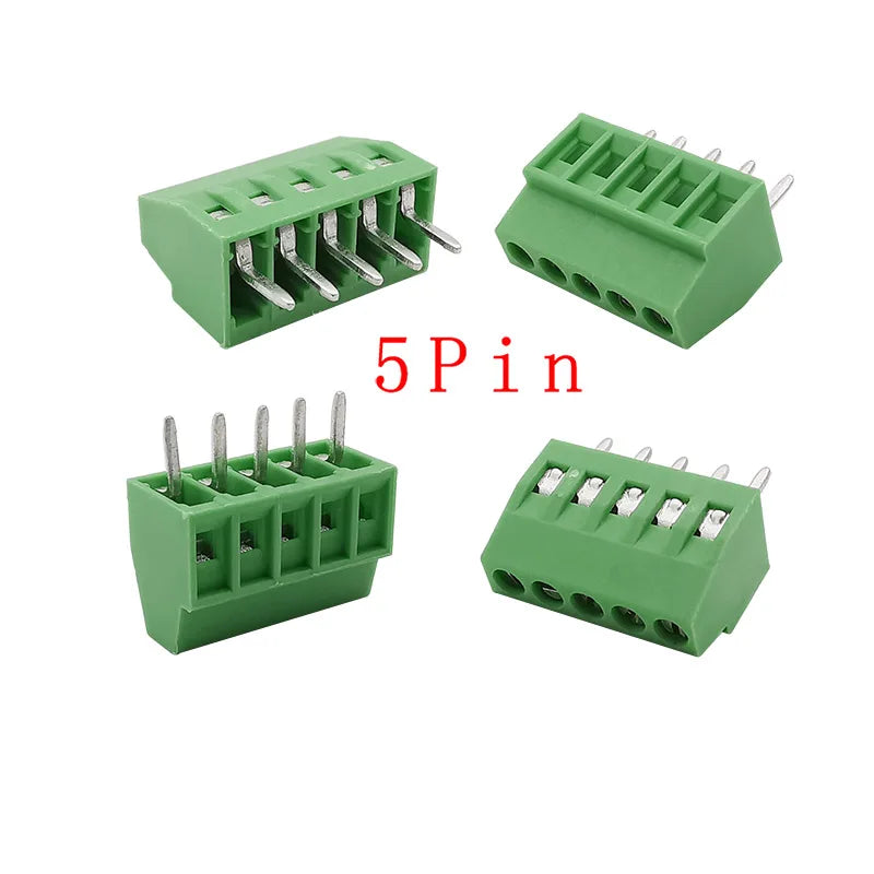 5/10Pcs KF128 2.54mm Pitch PCB Terminal Block Connector 150V 6A 2/3/4/5/6/7/8/9/10/12/14/16Pin Screw Terminal For 26-18AWG Cable