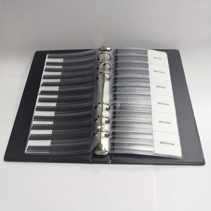 0402 0603 0805 1206 SMD LED Diode Sample Book Red/Green/Blue/White/Yellow/Orange