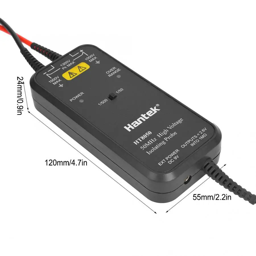 Hantek 100MHZ Oscilloscope HT8050/HT8100 High Voltage Differential Probe Isolation Probe LED Indicator Accessory Tools