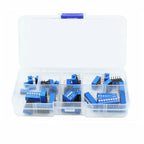 35PCS/LOT Dip Switch Kit In Box 1 2 3 4 5 6 8 Way 2.54mm Toggle Switch Snap Switches Mixed Kit Each 5PCS Combination Set