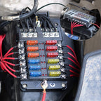 12 Way Fuse Box Holder With Blade Fuse Holder Block & Warning Indicator Car Boat Blade Fuse Box 12V 24V